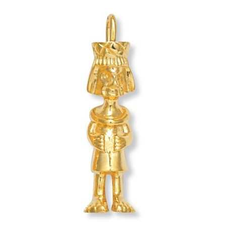 Pendentif totem sud américain plaqué or