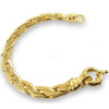Bracelet maille haricot allongé plaqué or.