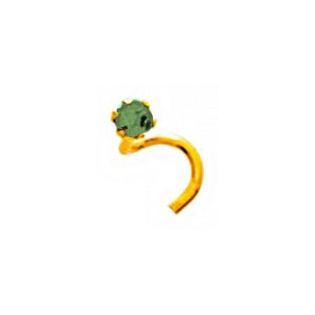 Piercing de nez émeraude - Bijouterieonline.com