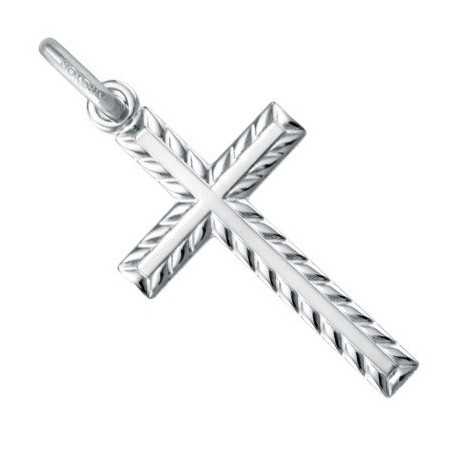 Croix en argent étoilé