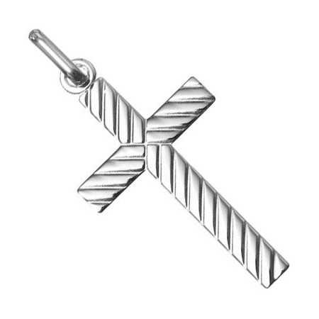 Croix en argent étoilé