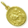Médaille saint christophe plaqué or.