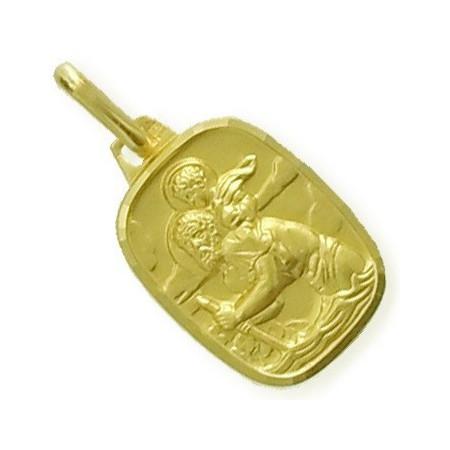 Médaille saint chistophe plaqué or.