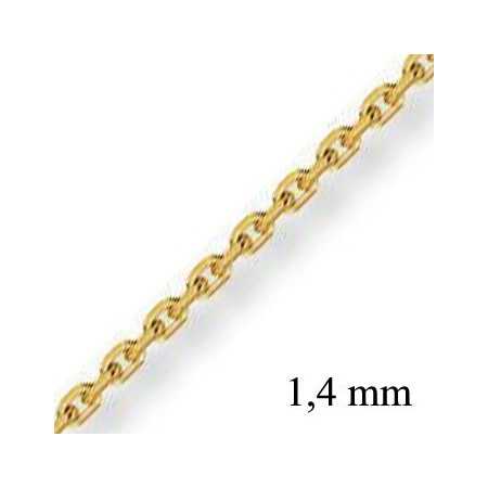 Chaîne or forçat diamantée 1.4 mm - 50 cm