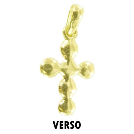Pendentif croix perles VERSO