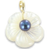 Pendentif fleur de nacre blanche