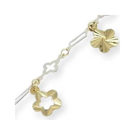 Bracelet fleurs en or