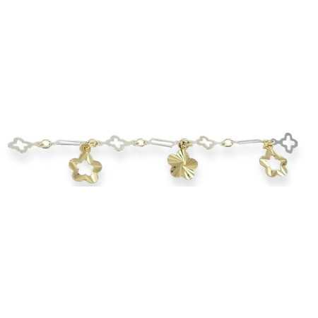 Bracelet fleurs en or