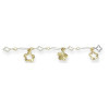 Bracelet fleurs en or