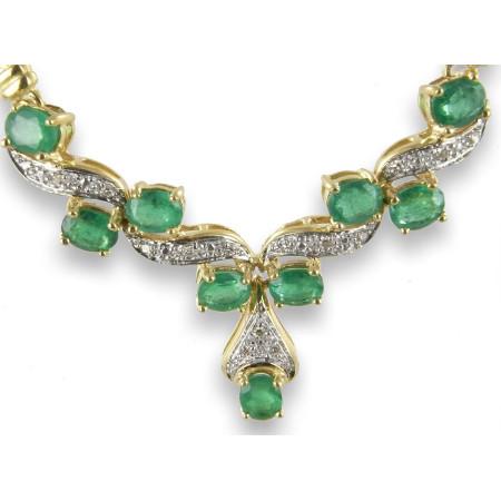 Collier or, émeraudes de 3,05 carats et diamants - Bijouterieonline.com