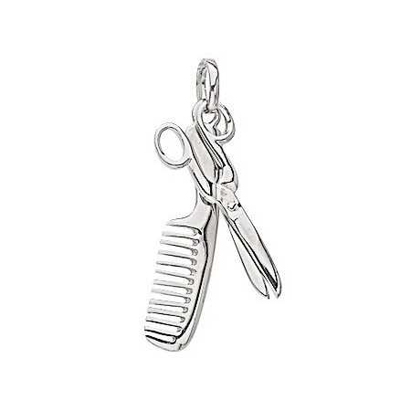 Pendentif coiffeur en argent.