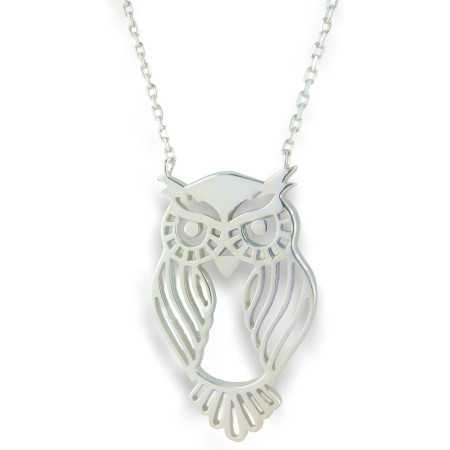 Collier chouette en argent