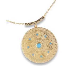 Collier du soleil précolombien plaqué or - Bijouterieonline.com