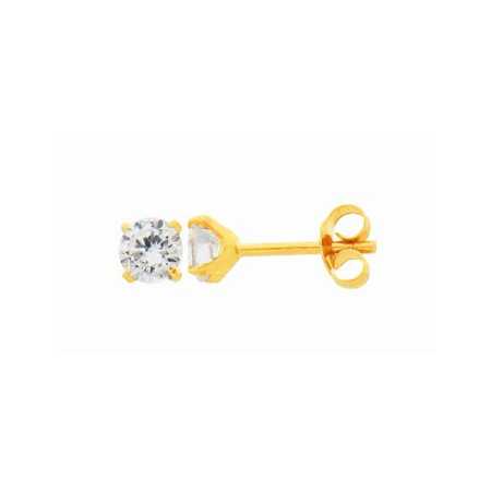 Clous d'oreilles zirconias 4 mm