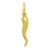 Pendentif porte bonheur corne italienne en or jaune