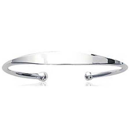 Bracelet identité rigide adulte en argent (petit modèle) - Bijouterieonline.com