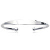 Bracelet identité rigide adulte en argent (petit modèle)