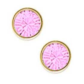 Clous d'oreilles plaqué or zirconium rose