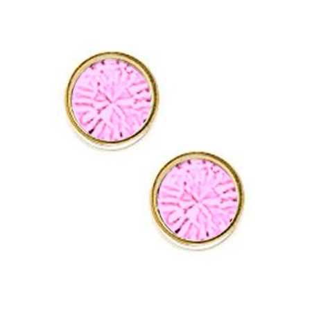 Clous d'oreilles plaqué or zirconium rose