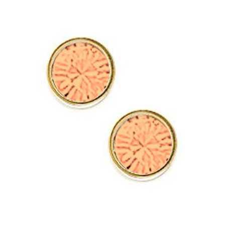 Clous d'oreilles plaqué or zirconium orange