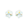 clous d'oreilles argent avec prisme cristal irisé