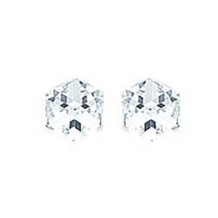 clous d\'oreilles argent avec prisme cristal blanc - Bijouterieonline.com