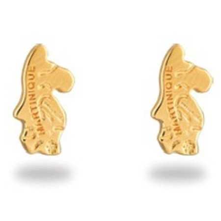 Clous d\'oreilles plaqué or la Martinique - Bijouterieonline.com