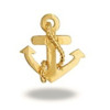 Clou d'oreille pour homme ancre avec corde