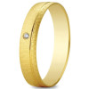 Alliance or jaune 4,5 mm, diamant de 0,01 carat