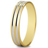 Alliance bicolore de 4 mm, polie brillante