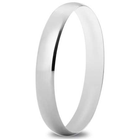 Alliance or blanc de 3,3 mm, polie brillante anneau confort