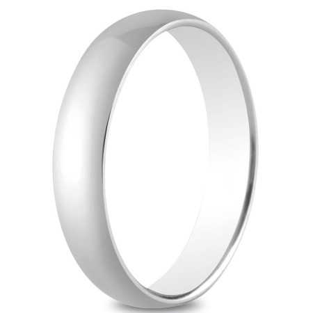 Alliance or blanc de 4 mm, polie brillante anneau confort