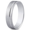 Alliance or blanc de 5 mm, mate et brillante anneau confort