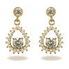Boucles d'oreilles gouttes plaqué or et zircons
