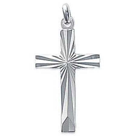 Croix diamantée en argent