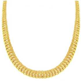 collier or mailles américaines 11mm