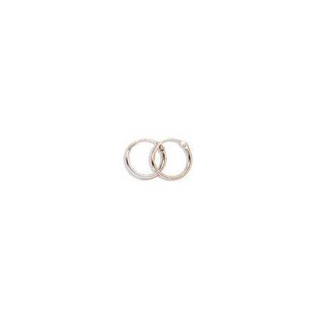 Créoles or blanc de 10 mm - Bijouterieonline.com