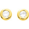 Clous d'oreilles pneu or et zirconias.