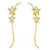 Boucles d'oreilles étoiles filantes plaqué or 