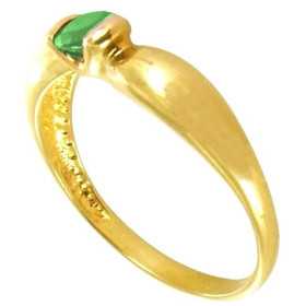 Bague émeraude en solitaire or - Bijouterieonline.com