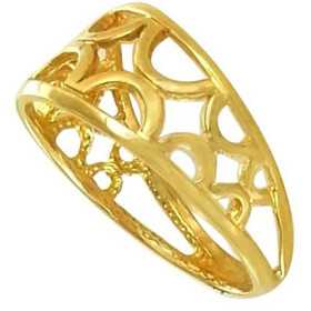 Bague en or ajouré demis-cercles - Bijouterieonline.com