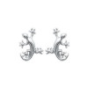 Clous d'oreilles salamandres en argent.