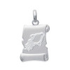 Pendentif zodiaque parchemin brossé Verseau en argent