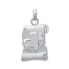 Pendentif zodiaque parchemin brossé Sagittaire en argent