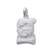 Pendentif zodiaque parchemin brossé Cancer en argent