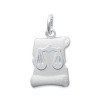 Pendentif zodiaque parchemin brossé Balance en argent