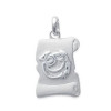 Pendentif zodiaque parchemin brossé Capricorne en argent