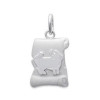 Pendentif zodiaque parchemin brossé Taureau en argent