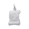 Pendentif zodiaque parchemin brossé Bélier en argent