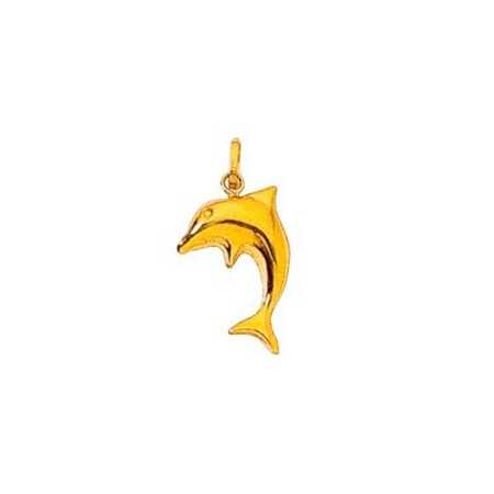 Pendentif dauphin en or jaune